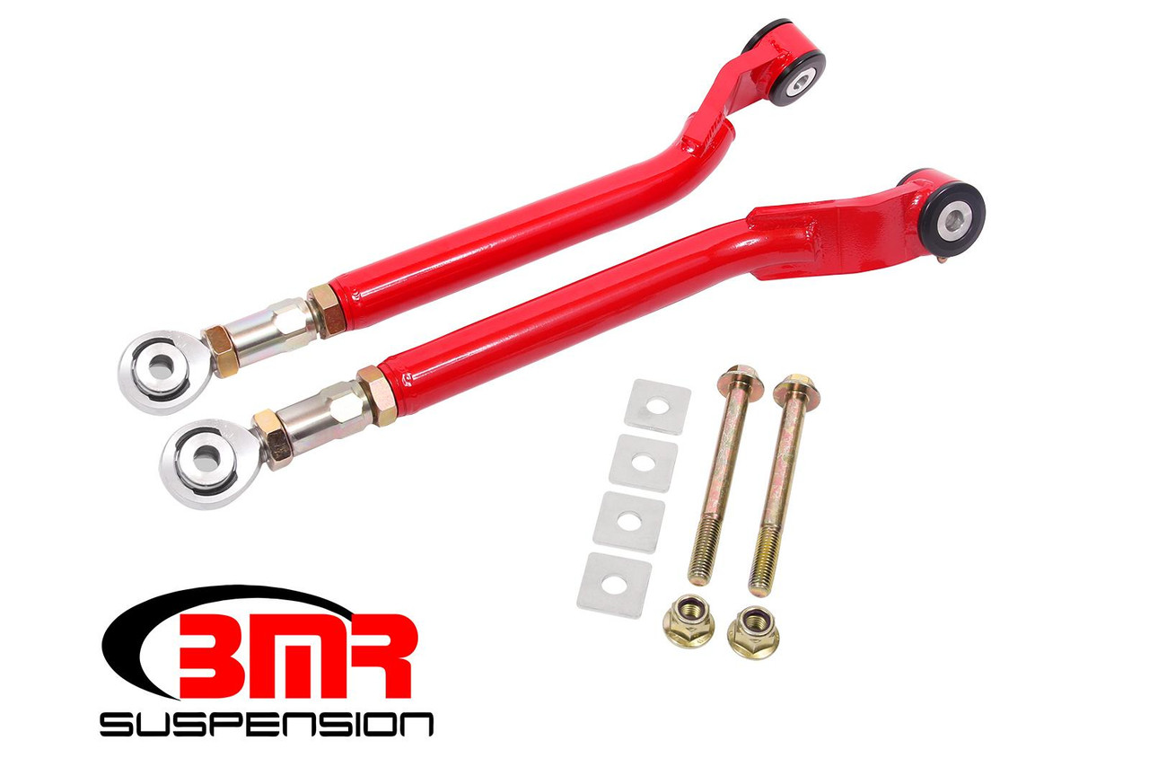 BMR 08-17 Challenger Rear On-Car Adj. Toe Rods Delrin/Rod End Combo - Red