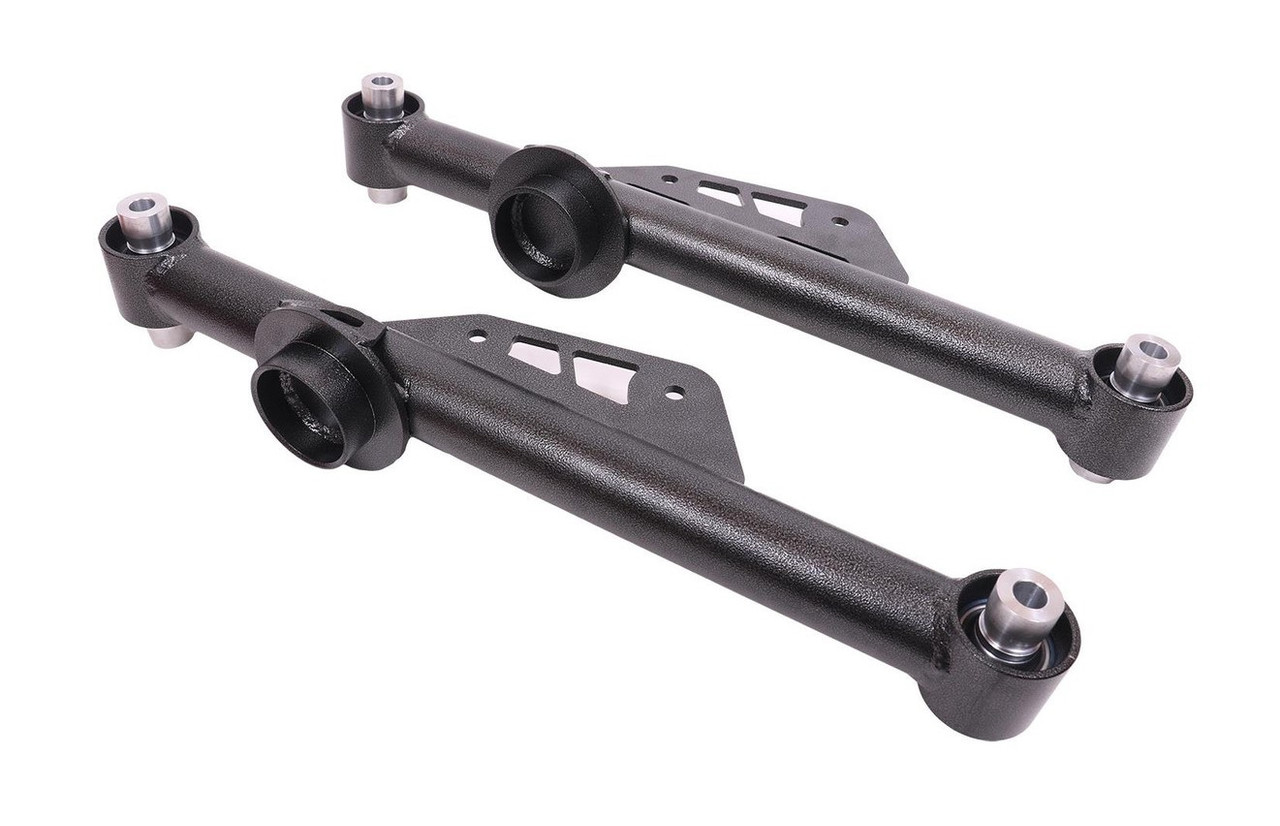 BMR 79-98 Fox Mustang Non-Adj. Lower Control Arms w/ Spherical Bearings - Black Hammertone