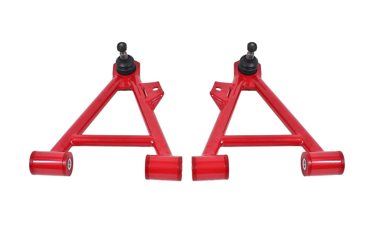 BMR 94-04 Mustang Lower Non-Adj. A-Arms (Coilover Only) w/ Tall Ball Joint (Polyurethane) - Red