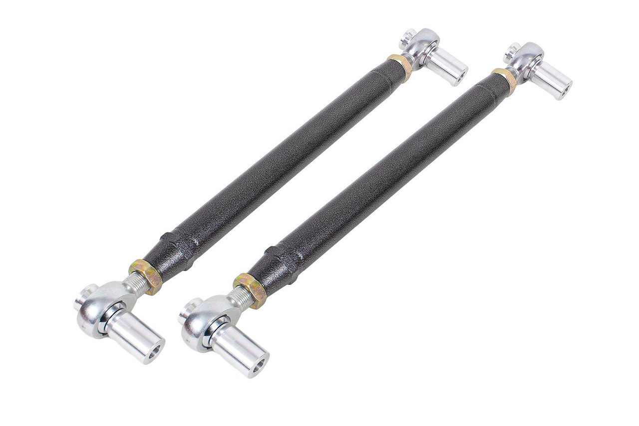 BMR 79-98 Fox Mustang Chrome Moly Lower Control Arms w/ Double Adj. Rod Ends - Black Hammertone