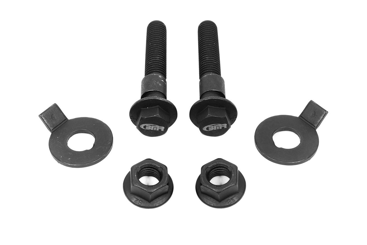 BMR 15-17 S550 Mustang Front Camber Bolts (2.5 Degree Offset) - Black