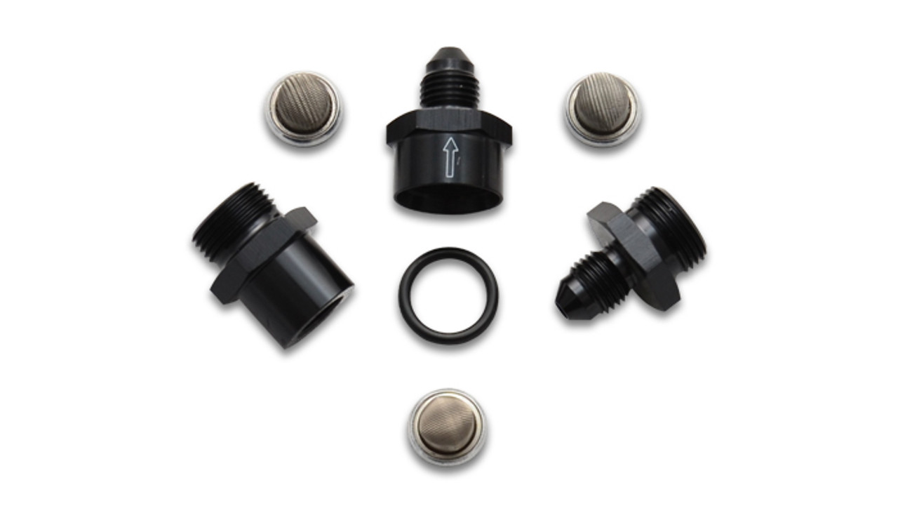 Vibrant Inline Fuel/Oil Filter Set; Size: -8AN; includes 3 filters (30/80/150 micron)