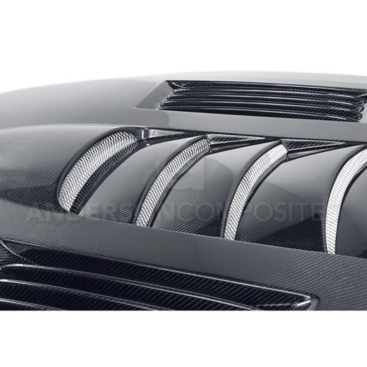 Anderson Composites 2010 - 2014 Shelby GT500 and 2013 - 2014 Mustang Carbon Fiber Heat Extractor Hood