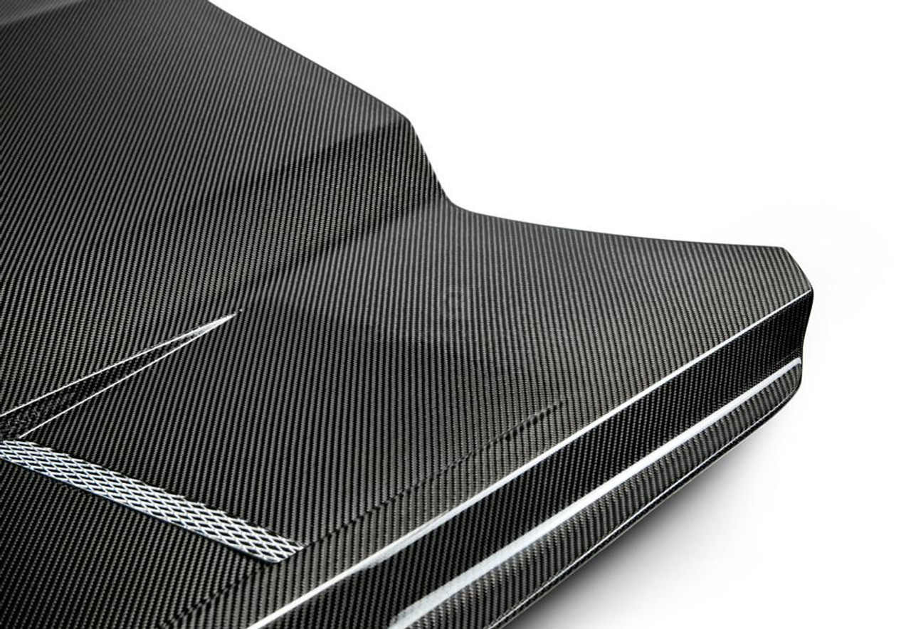 Anderson Composites 2015 - 2017 Mustang Double Sided Carbon Fiber Heat Extractor Hood