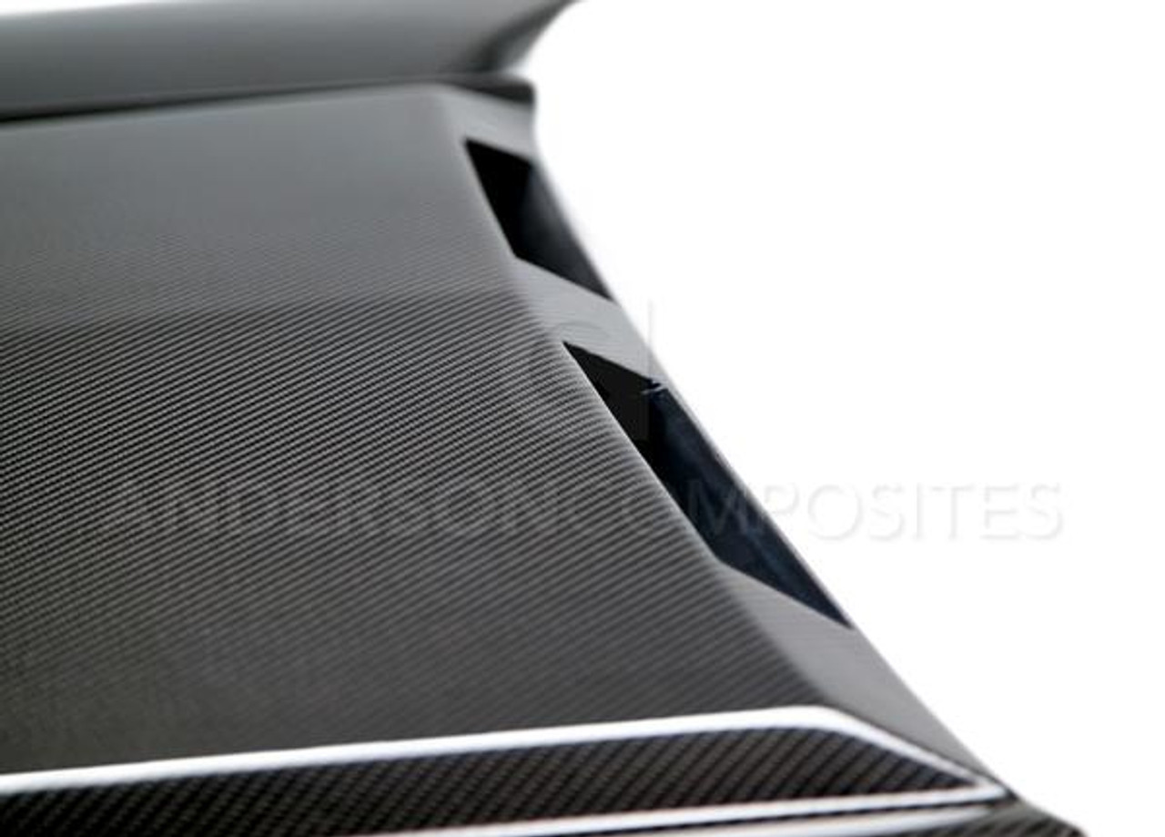 Anderson Composites 2015 - 2017 Mustang Double Sided Carbon Fiber Ram Air Hood