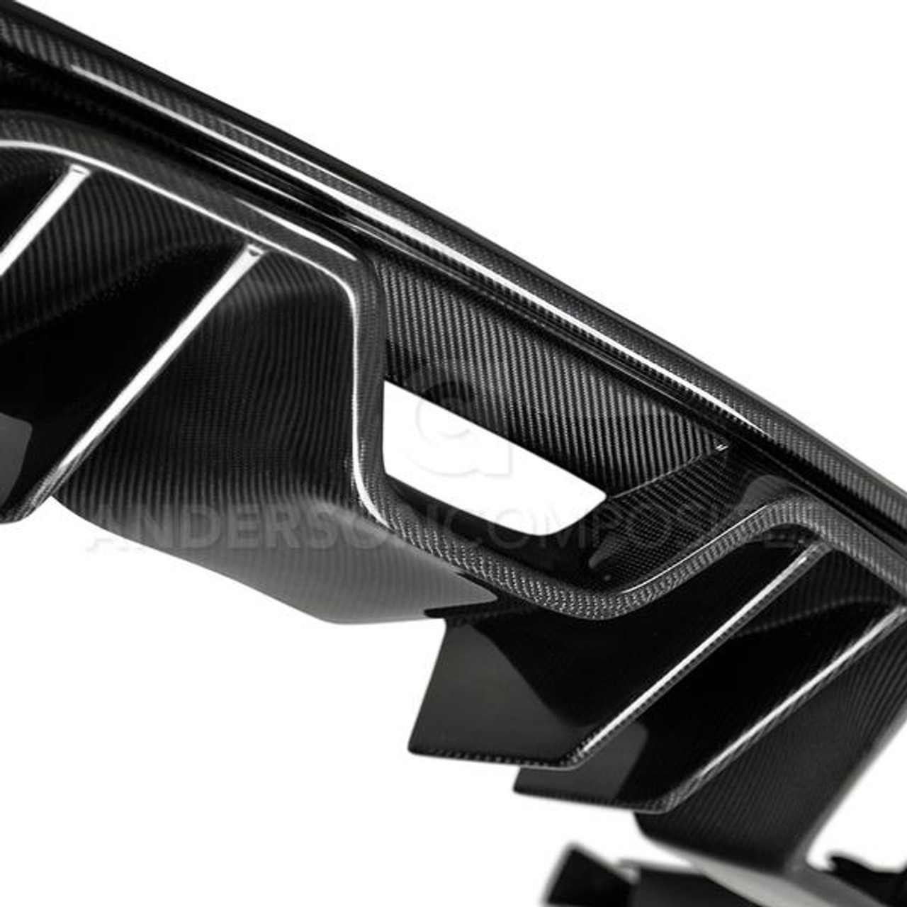 Anderson Composites 2015 - 2017 Mustang Carbon Fiber Rear Diffuser for Quad Tip Exhaust