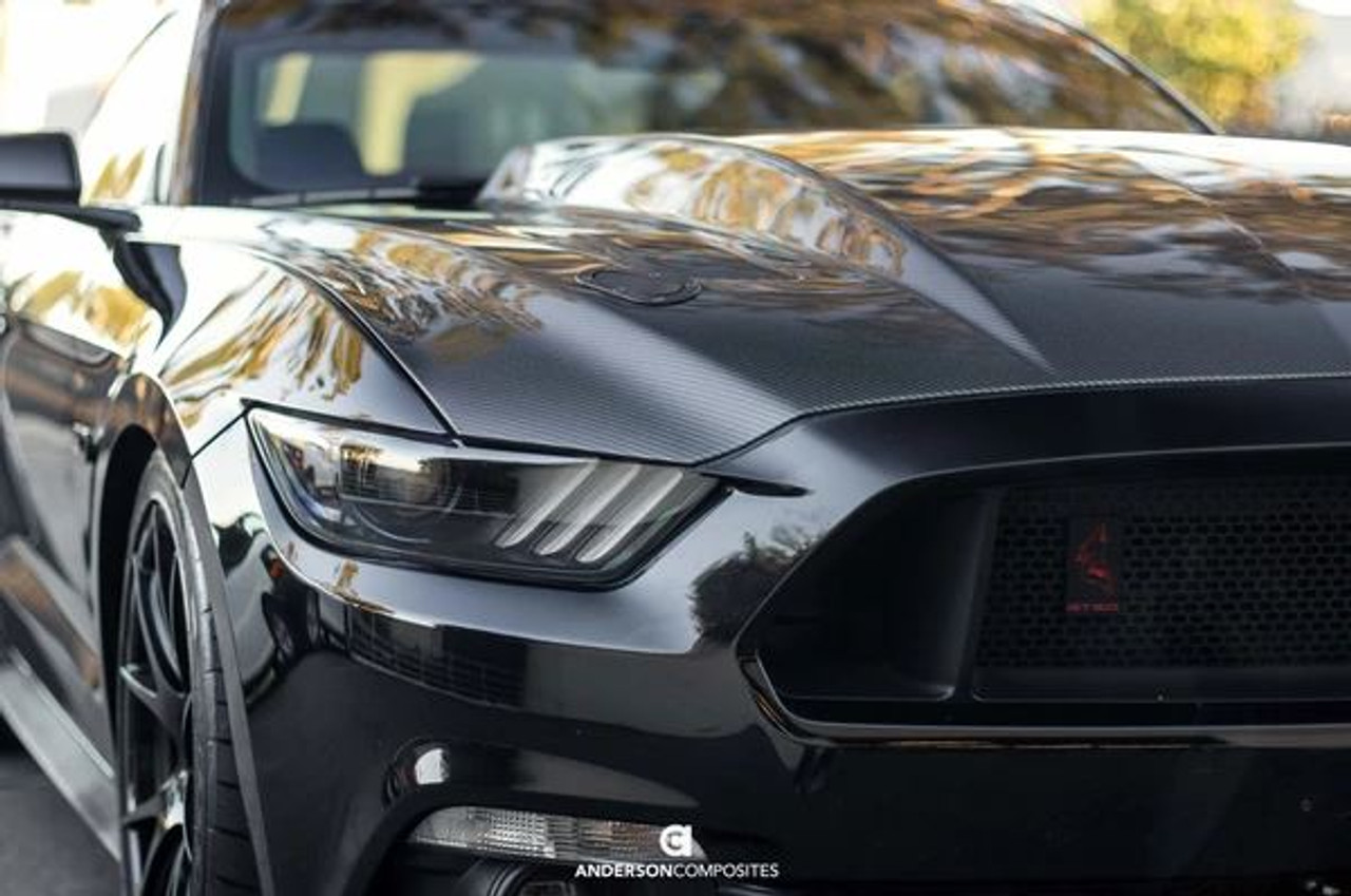 Anderson Composites 2015 - 2017 Mustang Double Sided Carbon Fiber Cowl Hood