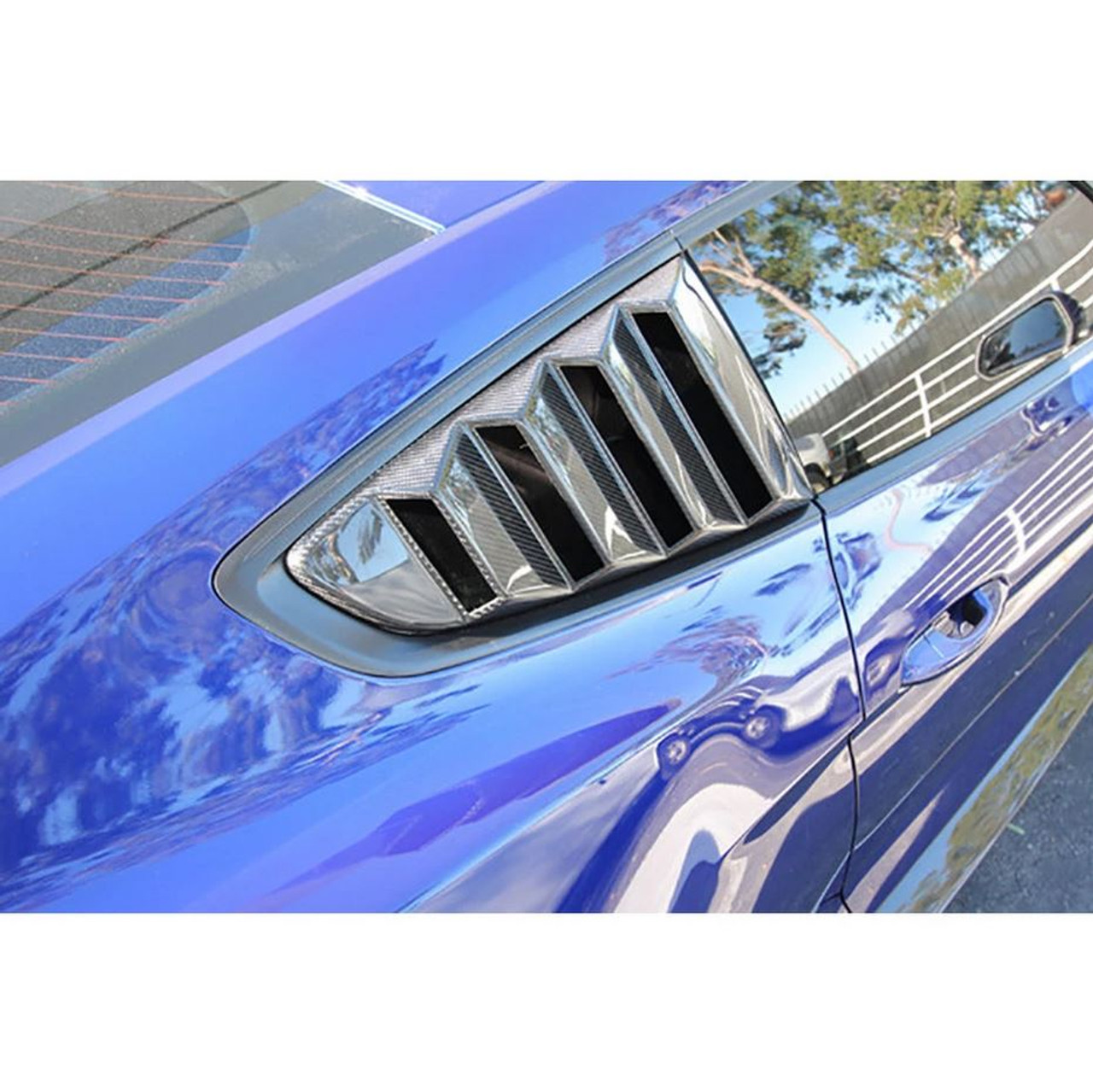 Anderson Composites 2015 - 2019 Mustang Carbon Fiber Type-Vented Side Window Louvers (Pair)