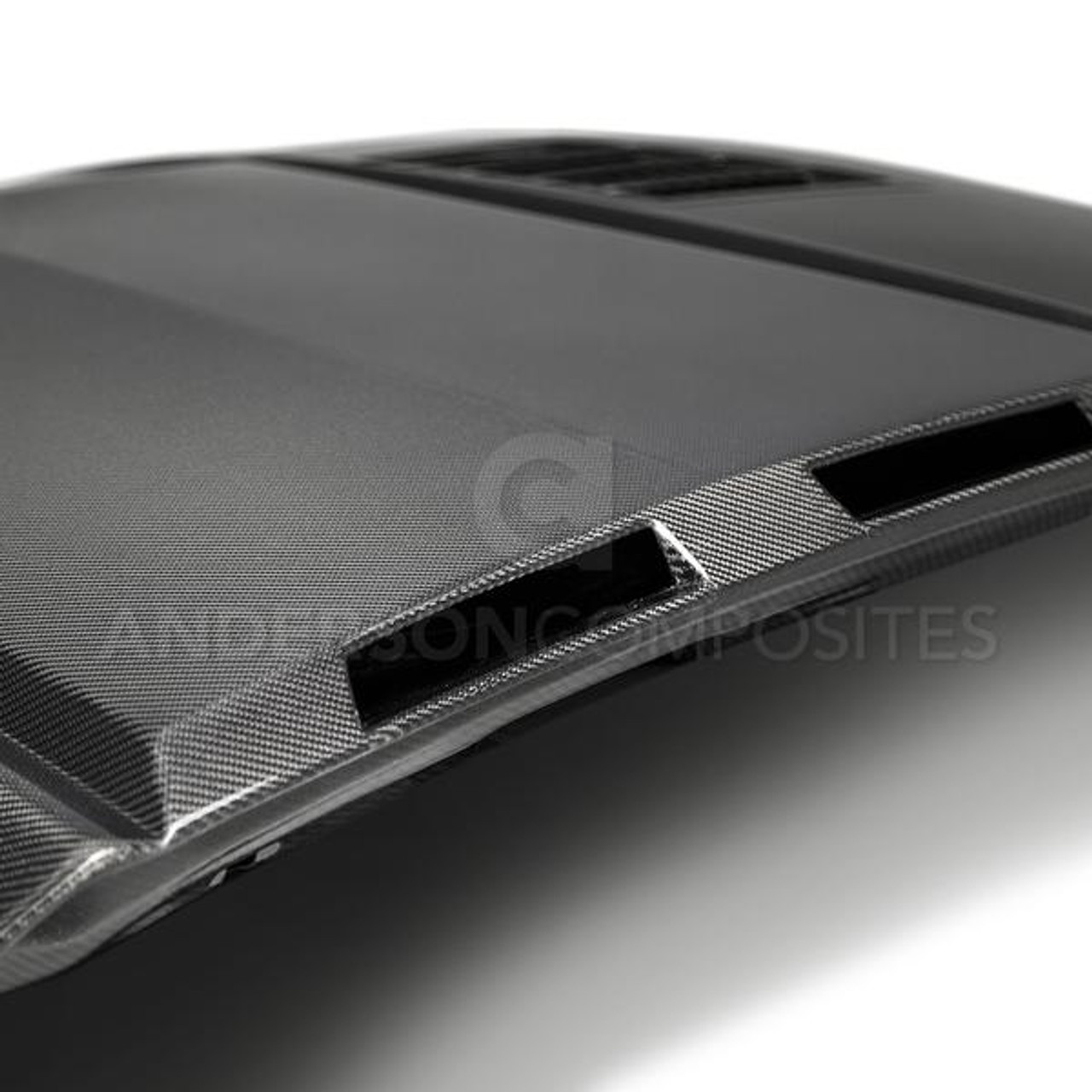 Anderson Composites 2018-2019 FORD MUSTANG RAM AIR DOUBLE SIDED CARBON FIBER HOOD