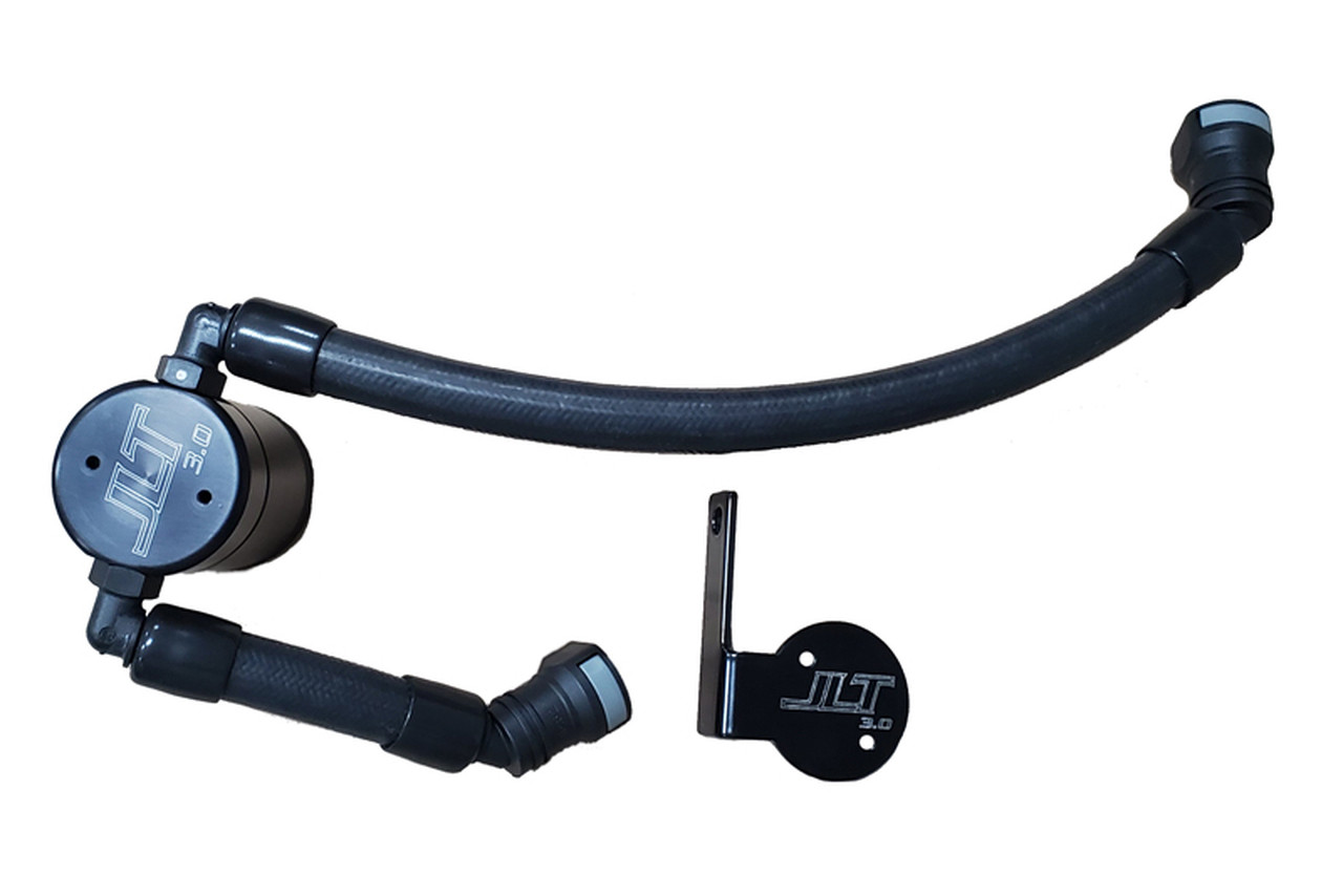 JLT Oil Separator 3.0 Passenger Side - Black Anodized (2020 GT500)