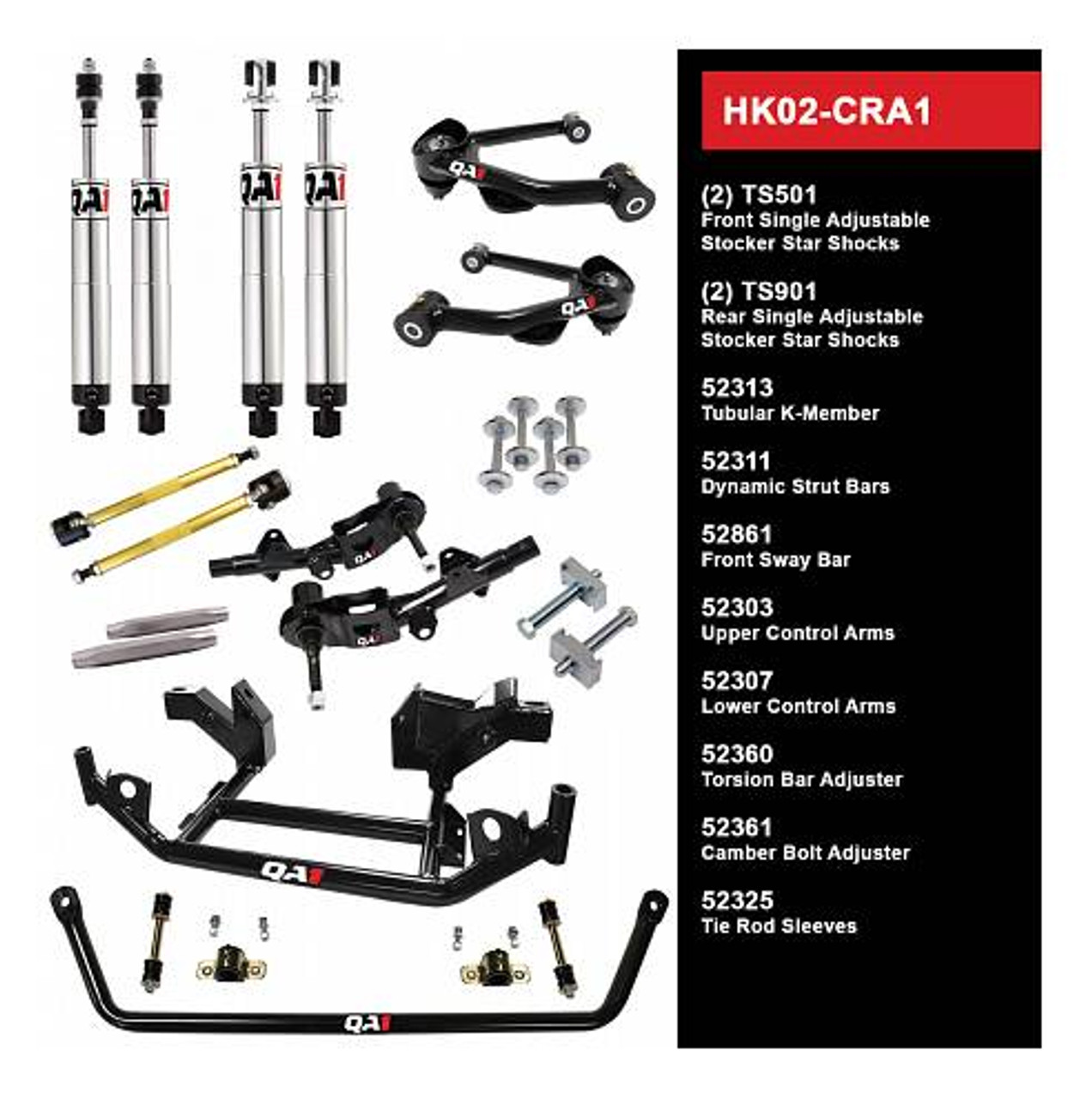 HANDLING KIT, LEVEL 2, MOPAR A-BODY (QA1-HK02-CRA1)