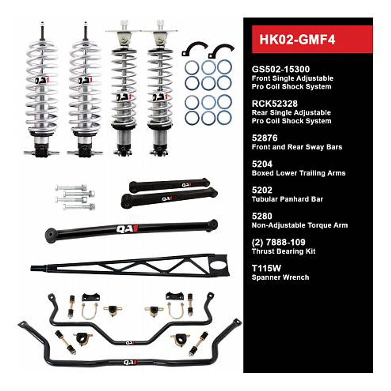 QA1 HANDLING KIT, LEVEL 2, GM F-BODY (QA1-HK02-GMF4)