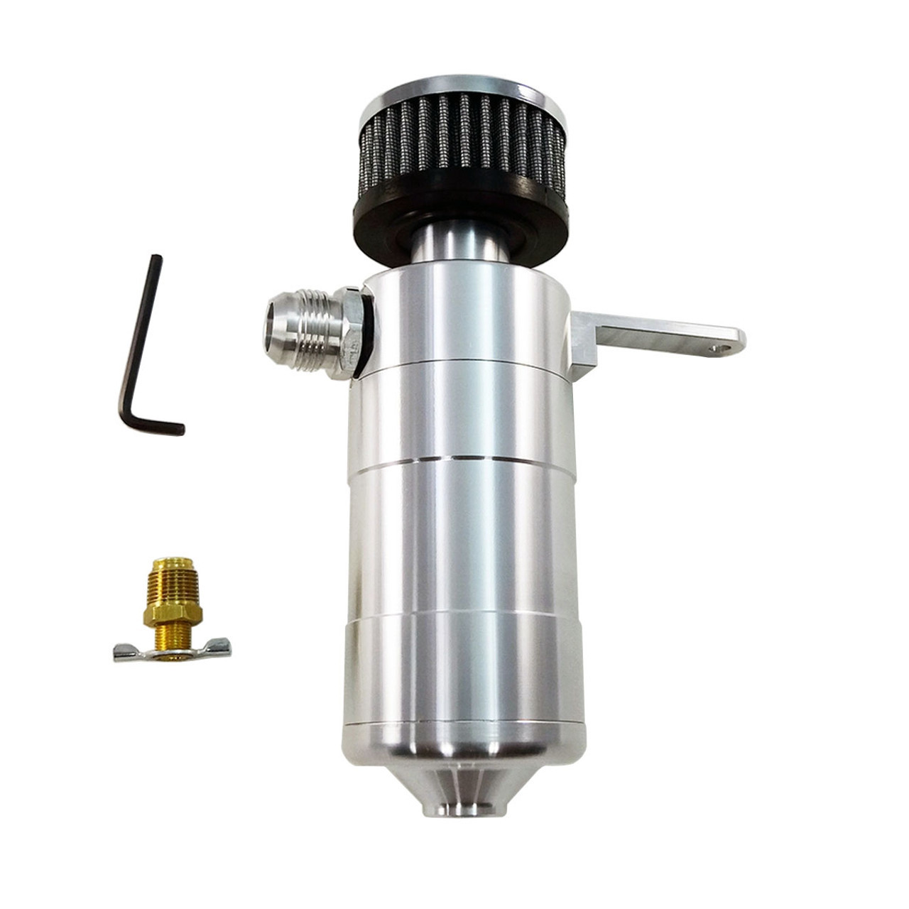 UPR Billet Engine Breather Tank Oil Separator (Dual 8AN - Satin)