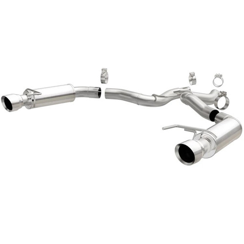 MagnaFlow Axle Back, SS, 3in, Competition, Dual Split Polished 4.5in Tip 2015 Ford Mustang GT V8 5.0 (PN: 19103)