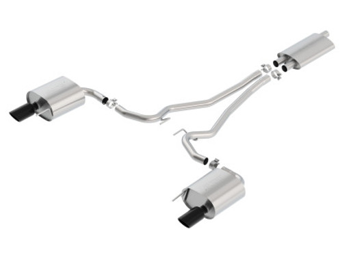 Borla 15-17 Ford Mustang EcoBoost 2.3L EC-Type Cat Back Single Round 4.0in OD 9.5in L Tips Exhaust (PN: 1014039BC)