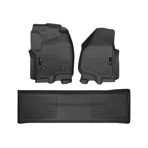 Husky Liners 2012.5 Ford SD Crew Cab WeatherBeater Combo Black Floor Liners (w/o Manual Trans Case) (PN: 99711)