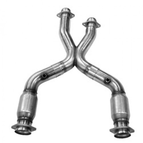Kooks 11203250 - Kooks 99-04 Ford Mustang GT / Cobra 3in In x 2 1/2in OEM Out Cat SS X Pipe Kooks HDR Req