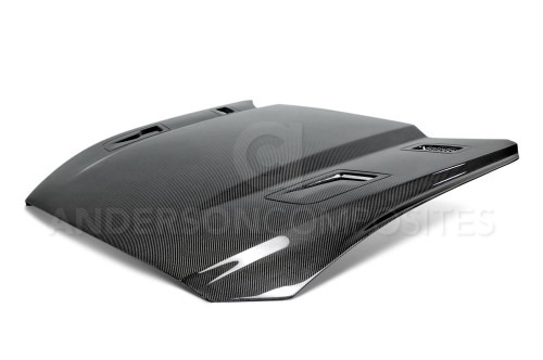 Anderson Composites 2015 - 2017 Mustang Double Sided Carbon Fiber GTH Style Hood