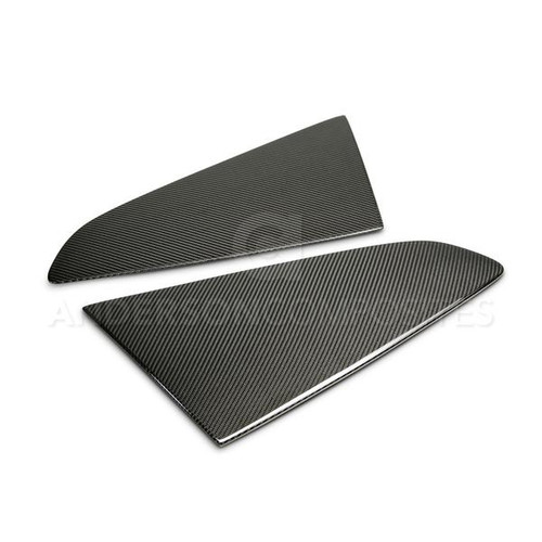 Anderson Composites 2015 - 2019 Mustang Carbon Fiber Type-Flat Side Window Louvers (Pair)