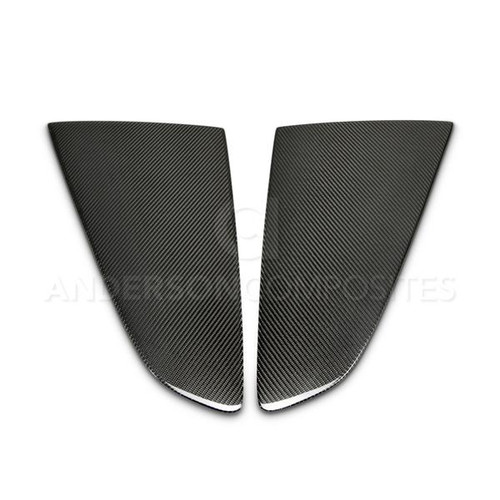 Anderson Composites 2015 - 2019 Mustang Carbon Fiber Type-Flat Side Window Louvers (Pair)