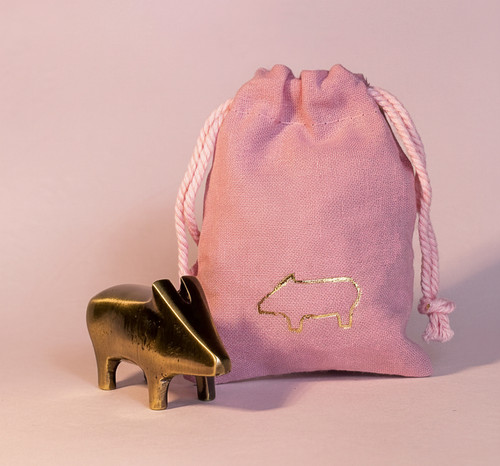 baumwollsäckchen fürs original wismarer glücksschwein, pink