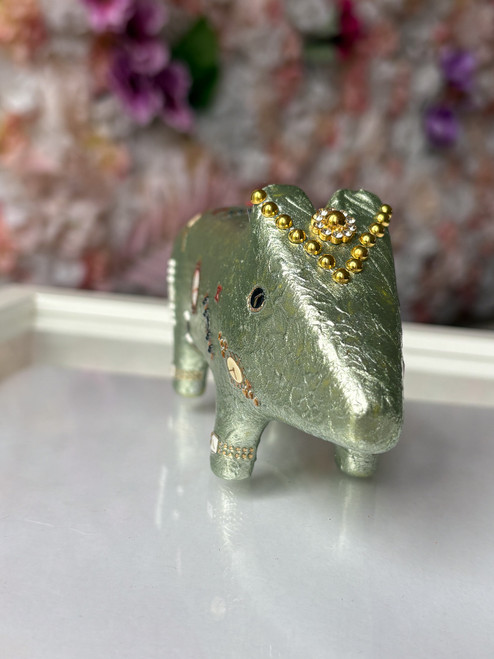 uhrenschweinchen - unikat aus porzellan -