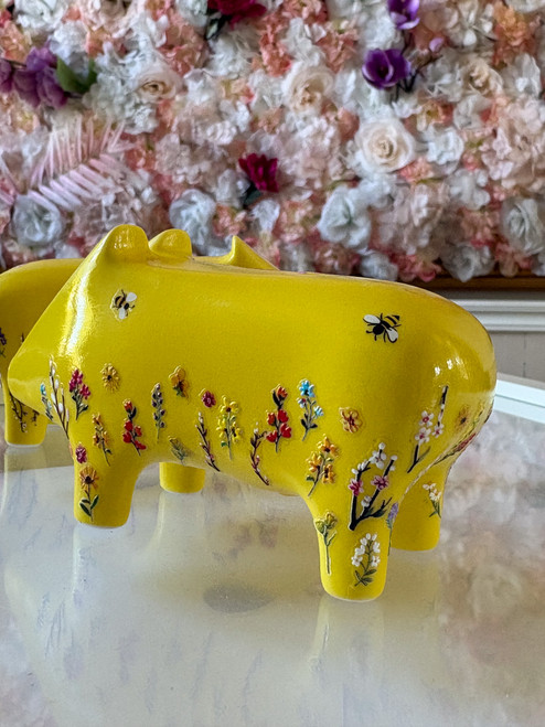 frühlingswiese - unikat aus porzellan