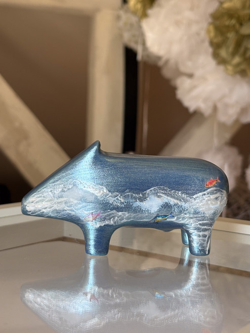 schwein del mar  - unikat aus porzellan