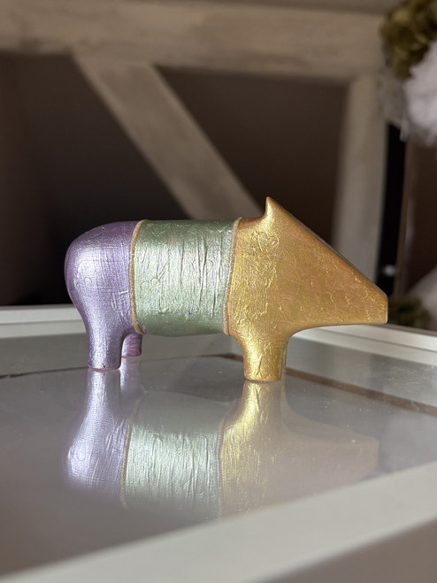 tricolor schwein  - unikat aus resin