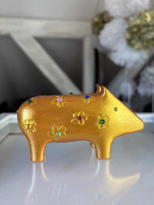 0088 vergissmichnicht / gold  - das unikat aus resin