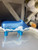 0058 schwein del mar/ blau metallic  - unikat aus porzellan