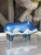 0059  schwein del mar/dunkel -  blau   - unikat aus porzellan