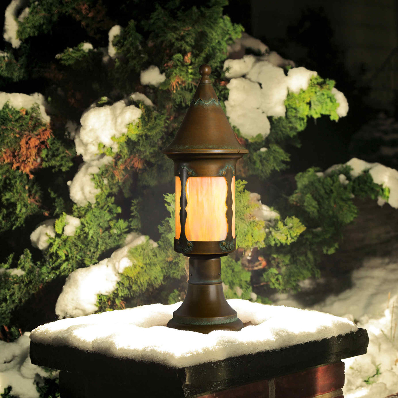Queen Anne Victorian Pier Light | Elevated Victorian Outdoor Lighting