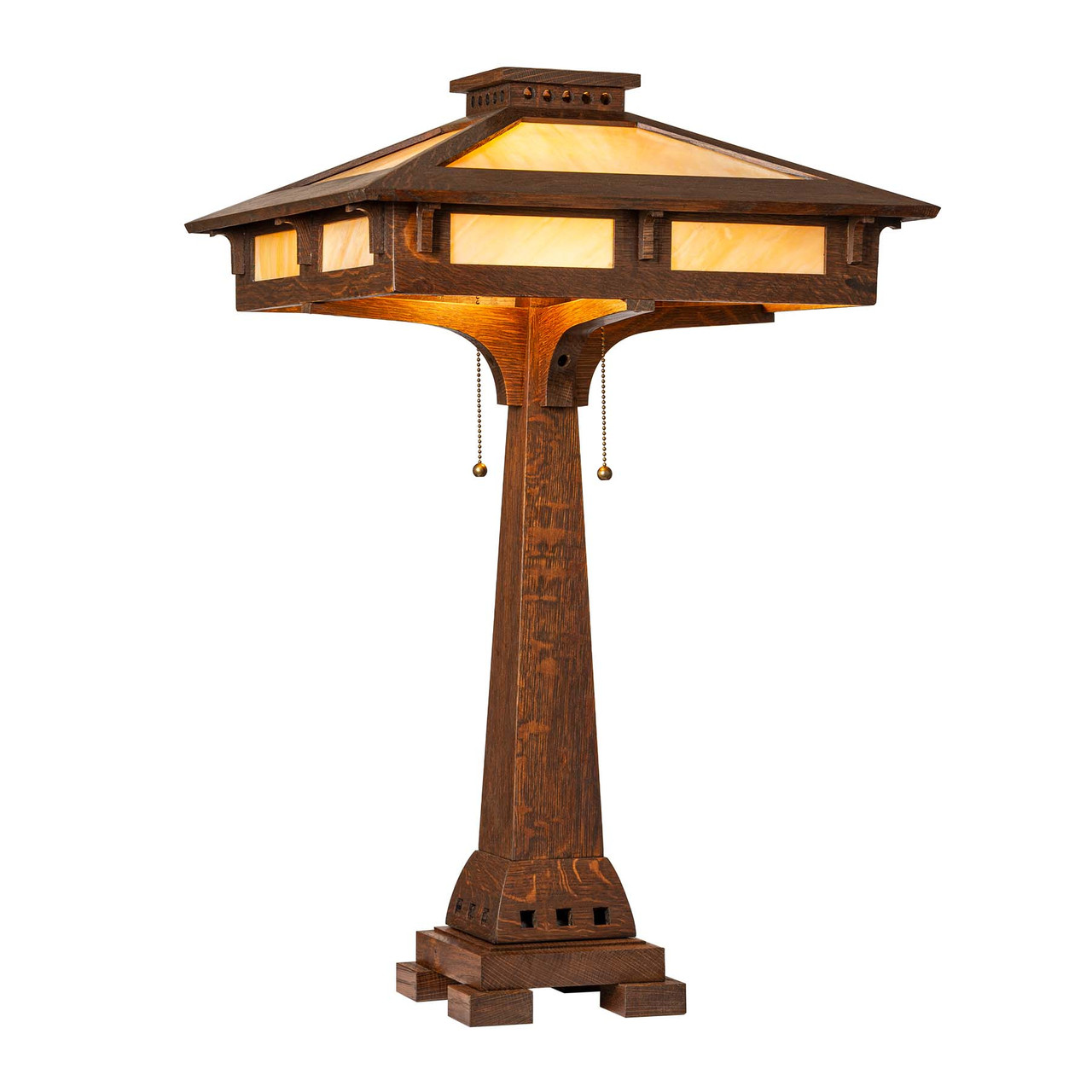 Prairie-Craftsman Series Reading Lamp | Quarter-Sawn Oak