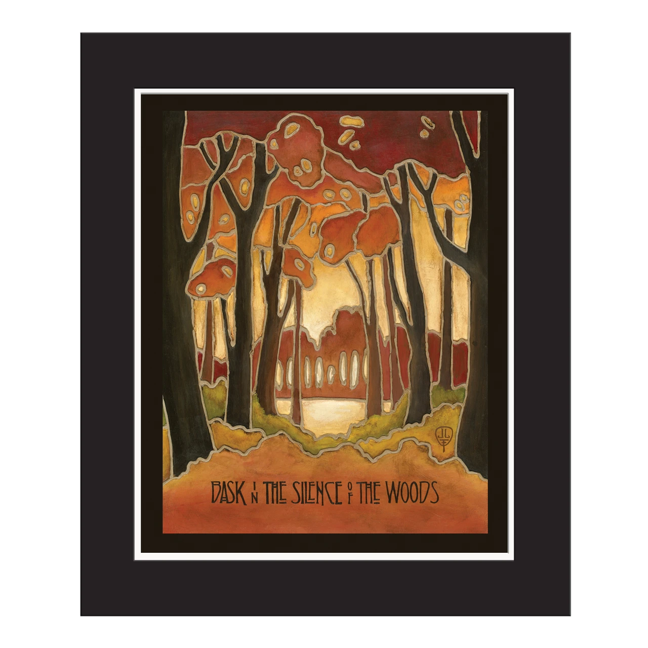 Bask in the Silence | Arts & Crafts Autumn Forest Print