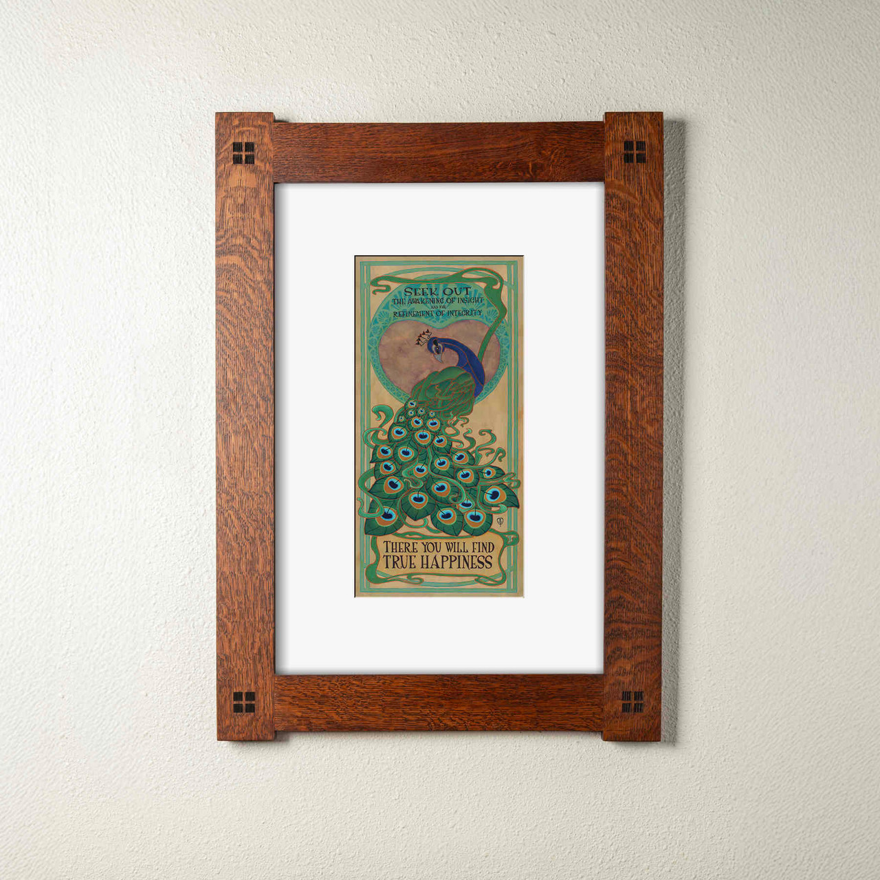 The Majestic Peacock | Art Nouveau Art Print