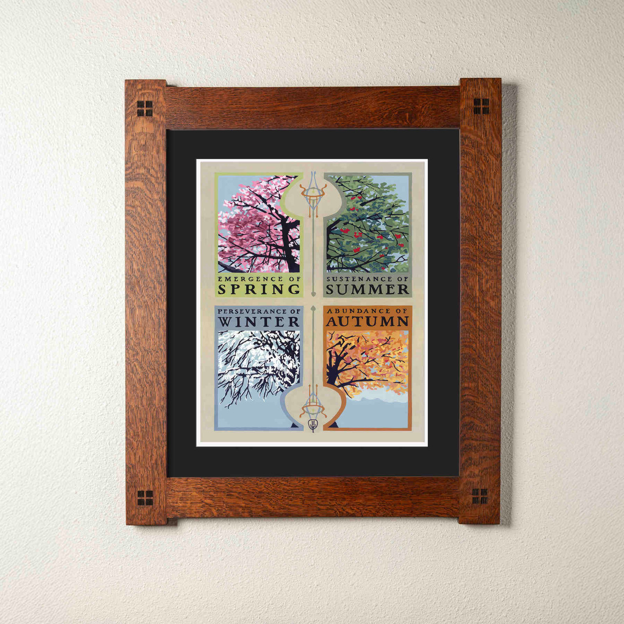 Four Seasons Painting Print | Arts & Crafts Style