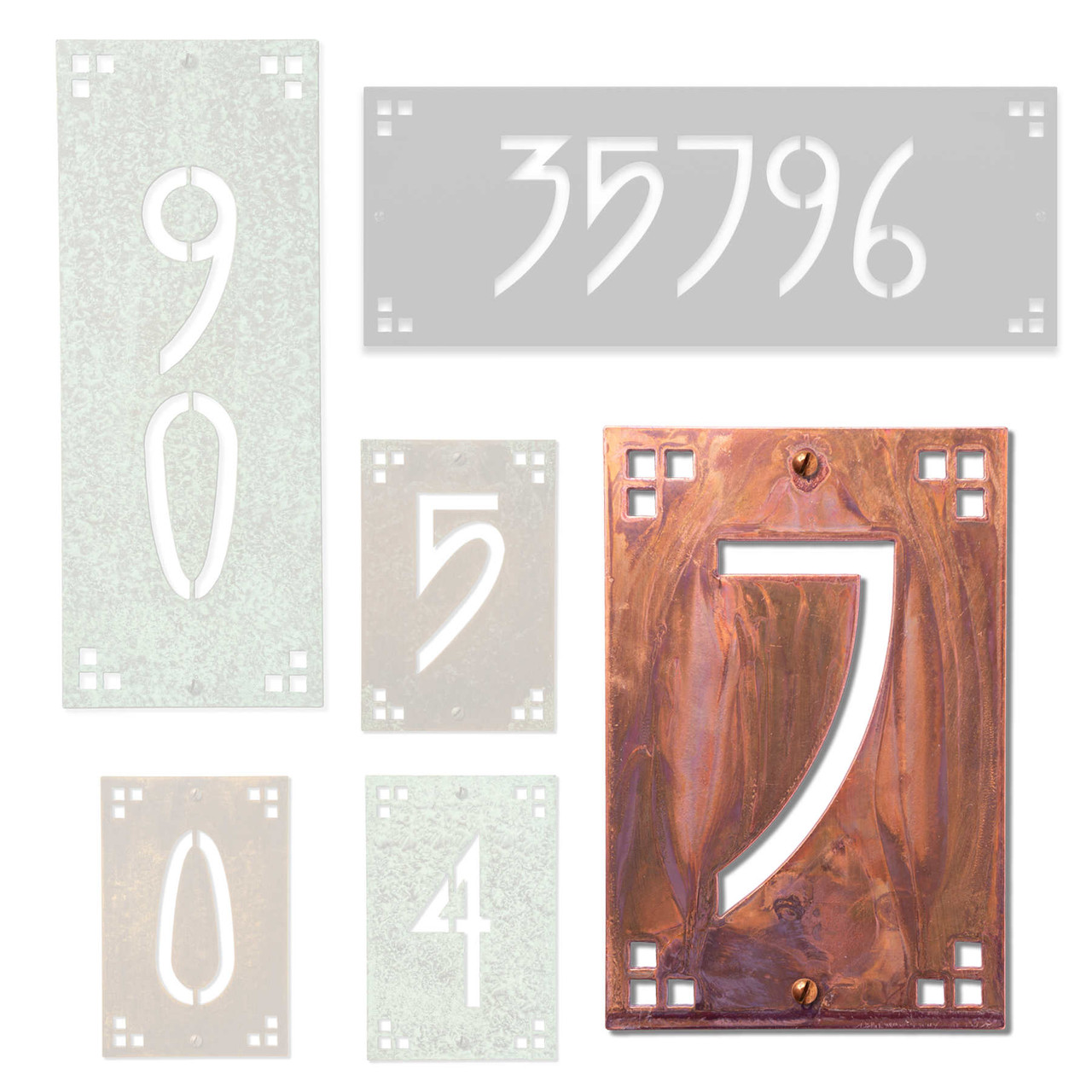 California Craftsman Address Plates | Pasadena Design