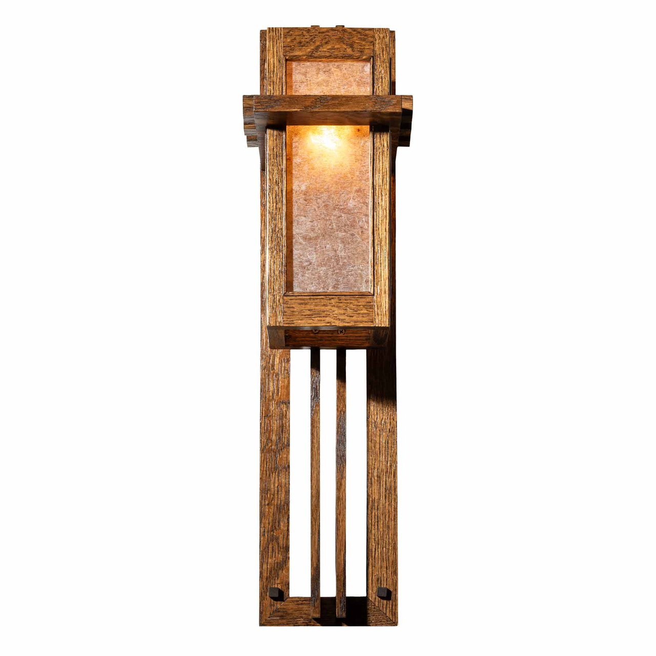 Prairie Style Oak Wall Sconce | Early Modern Lighting