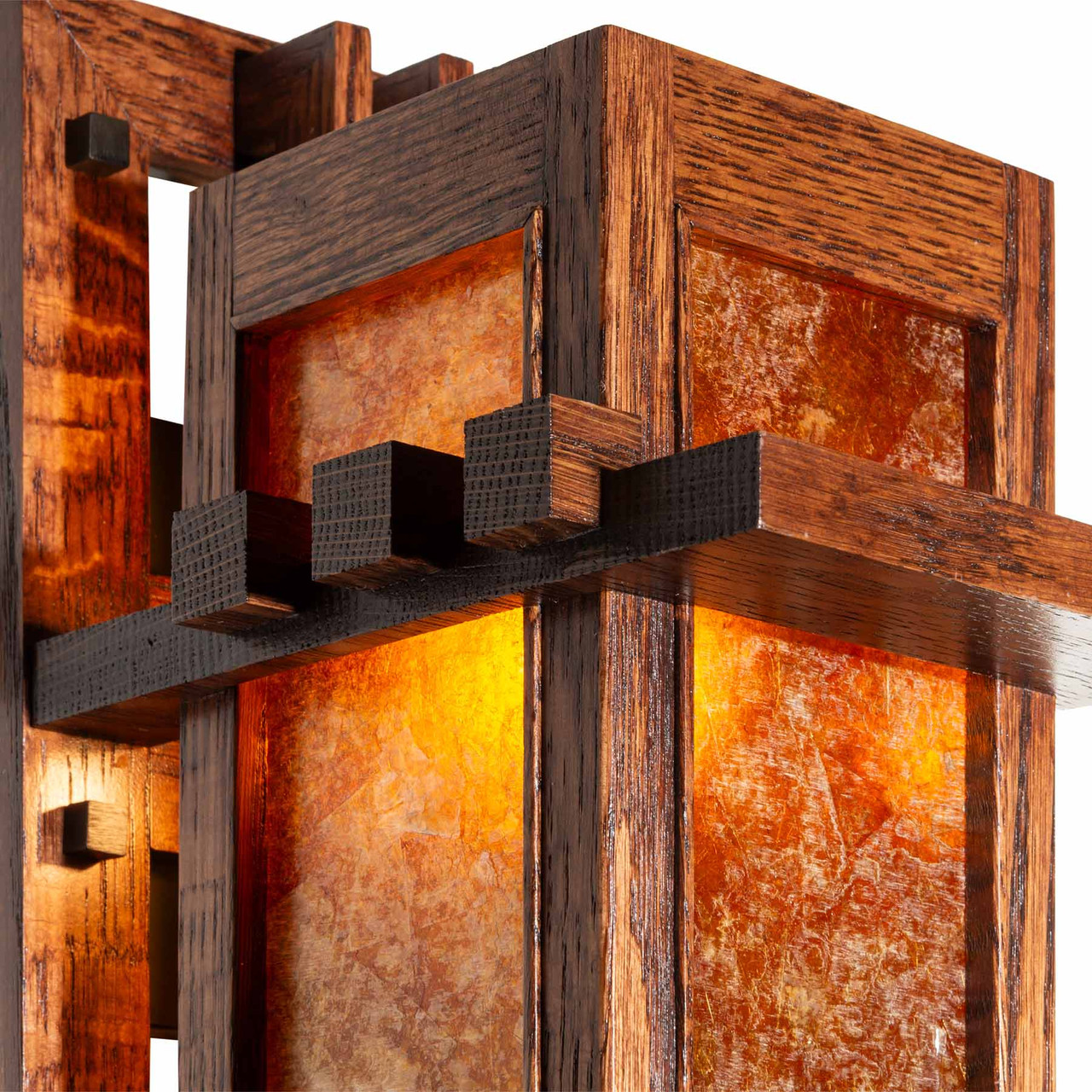 Prairie Style Oak Wall Sconce | Early Modern Lighting
