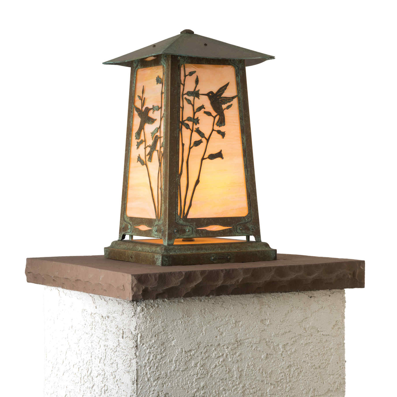 Rustic Art Nouveau Column or Pier Light | Baldwin Series