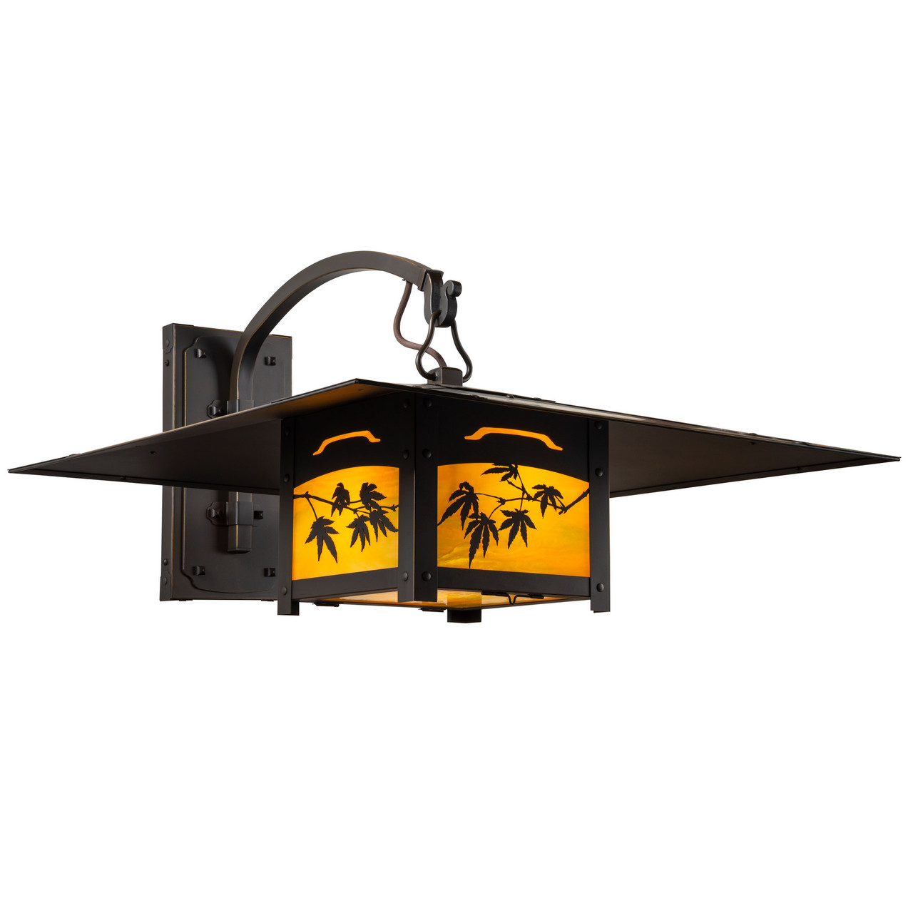 Japanese Inspired Hook Arm Sconce | Hikaru Series