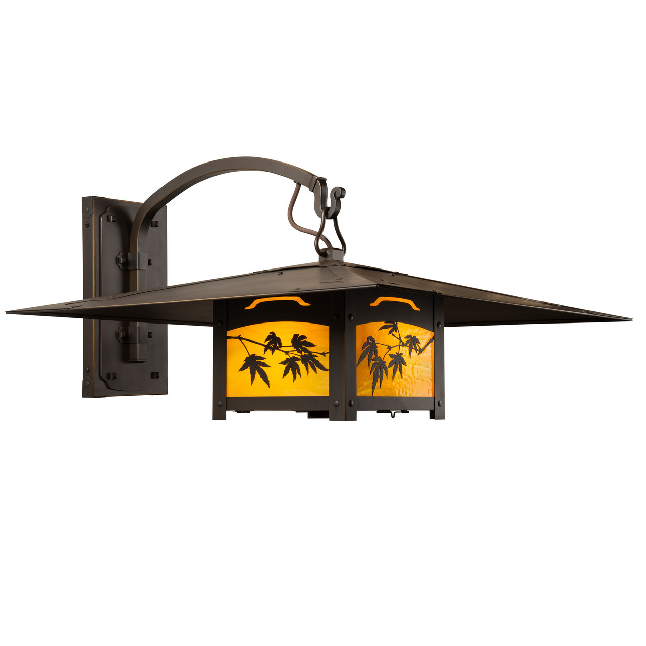 Japanese Inspired Hook Arm Sconce | Hikaru Series