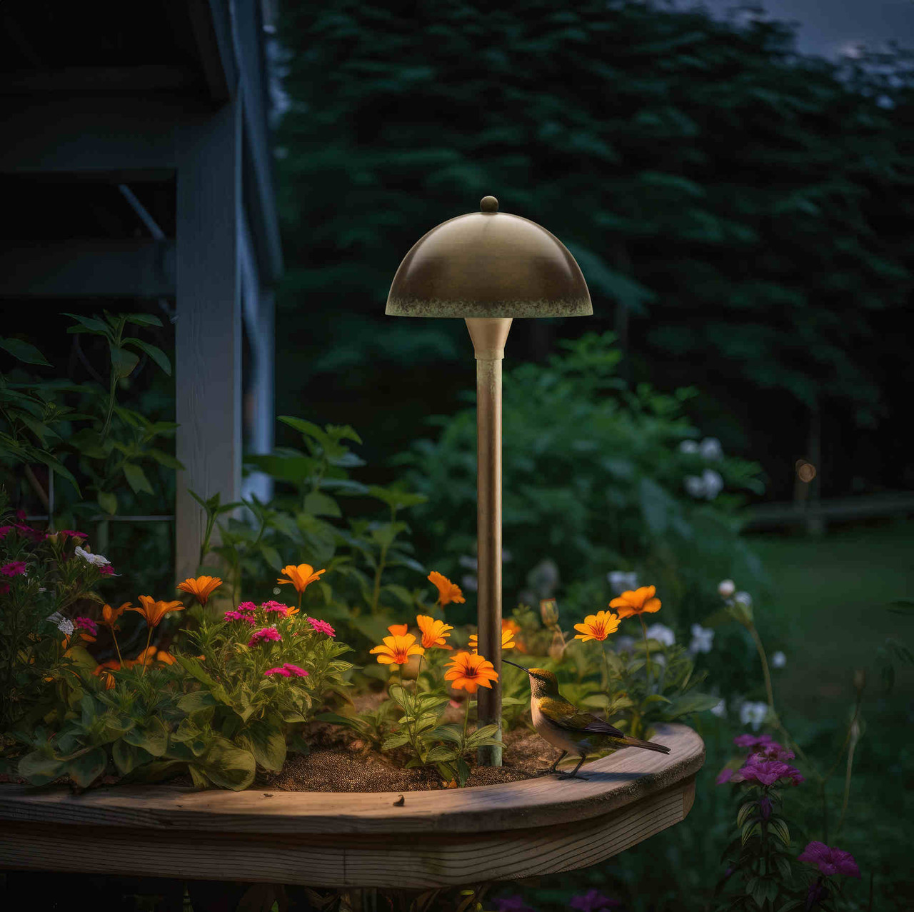 Domed Craftsman Style Garden Light | 8” Diameter