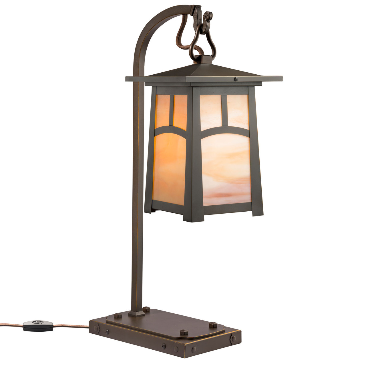 Chiseled Craftsman Hook Arm Table Lamp Waverly Series