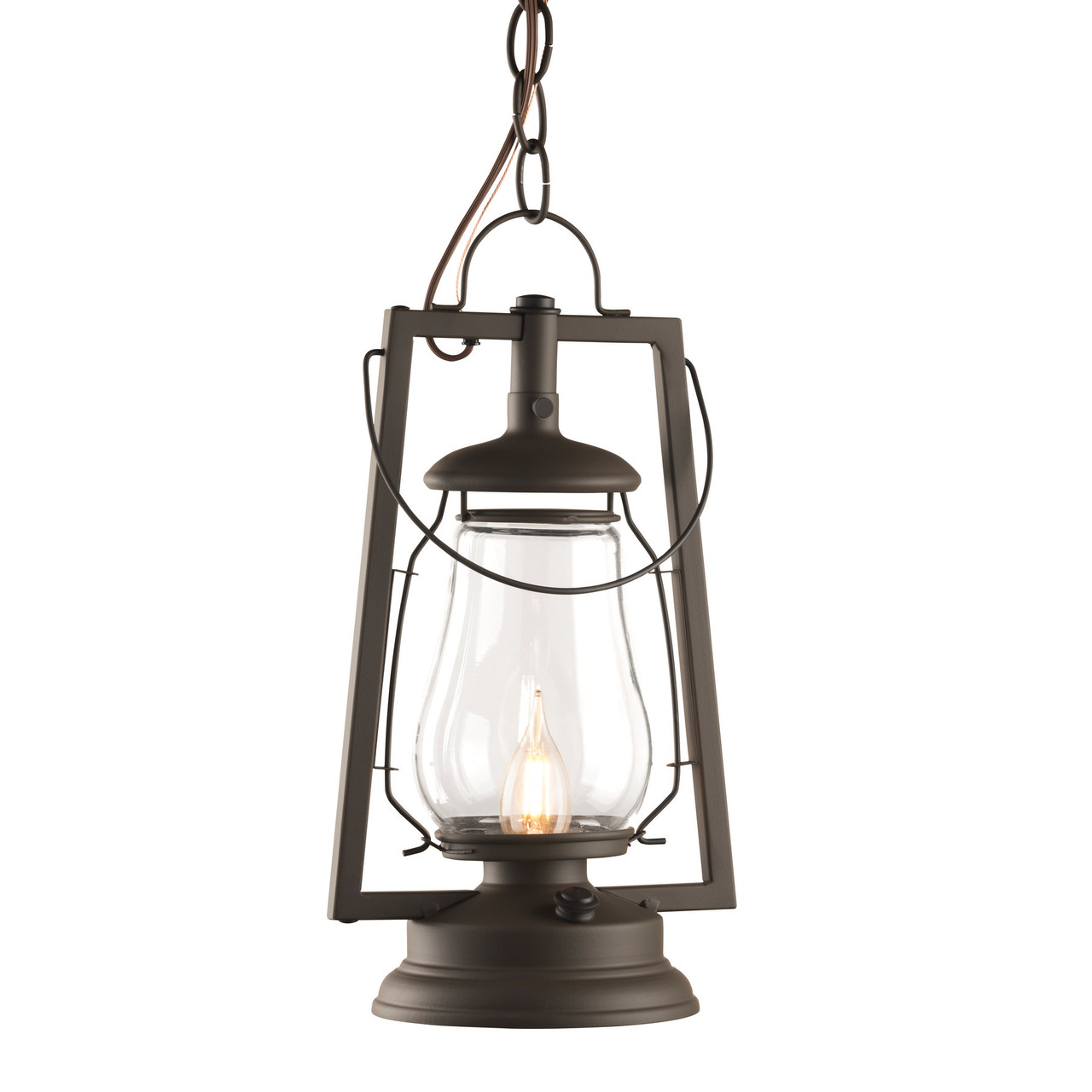 Gold-Rush Era Chain Pendant Light | Dietz Hot Blast Lantern Replica