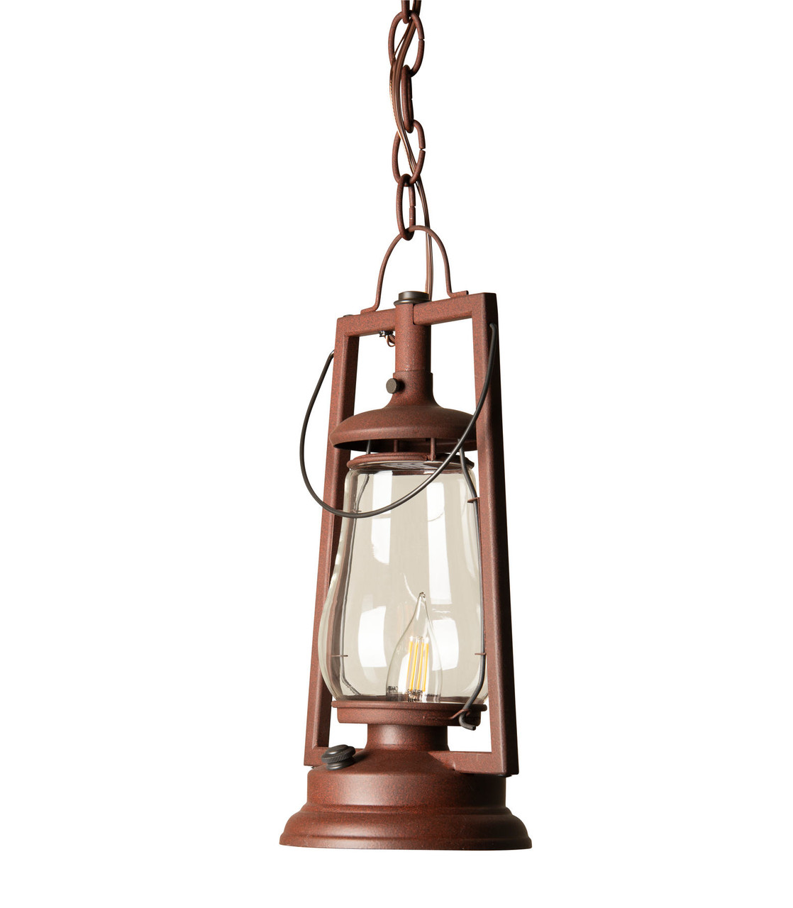 Gold-Rush Era Chain Pendant Light | Dietz Hot Blast Lantern Replica
