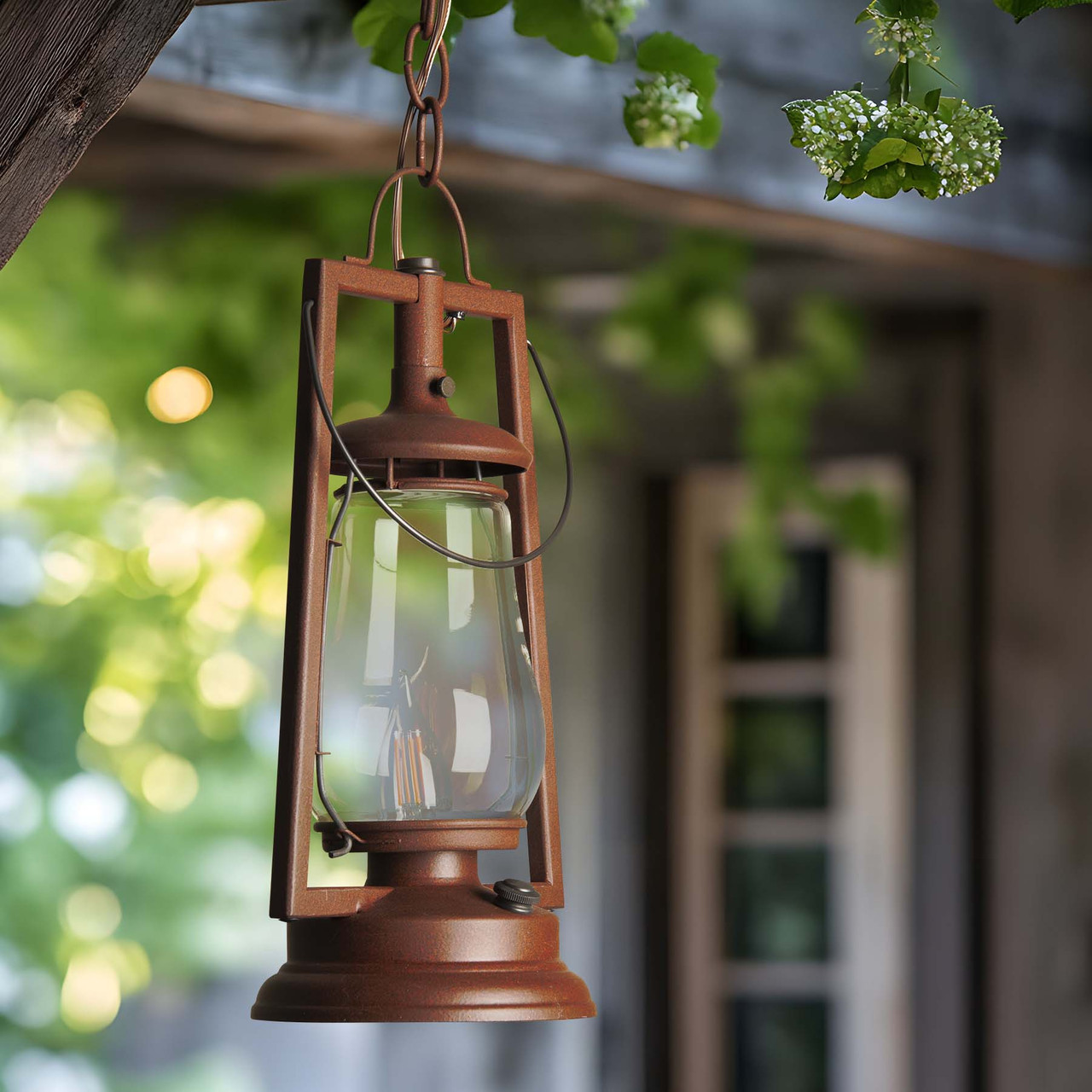 Gold-Rush Era Chain Pendant Light | Dietz Hot Blast Lantern Replica
