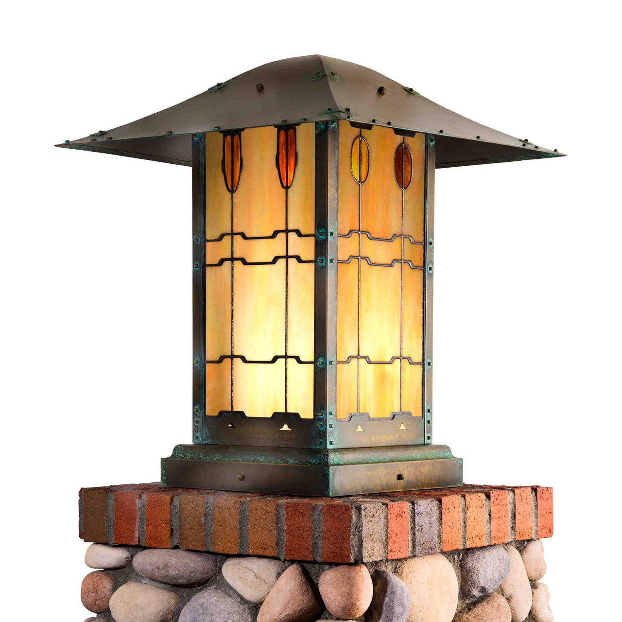 Greene & Greene Reproduction Column Light | Gamble House