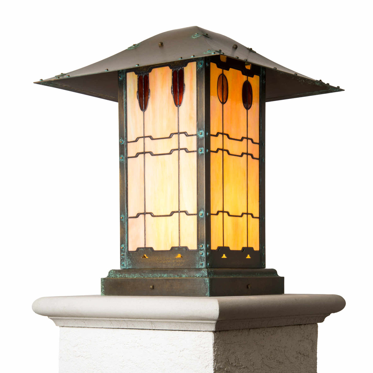 Greene & Greene Reproduction Column Light | Gamble House